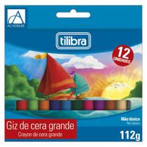 Giz de cera big redondo 12 cores academie