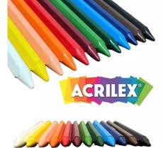 Giz de Cera Big Triangular 12 Cores 95g Acrilex