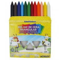 Giz de Cera Big Triangular 12 Un. 95Gr