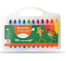 Giz de cera color gel leonora c/12 un