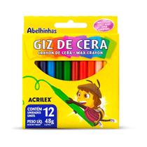 Giz de Cera com 12 Cores - Acrilex