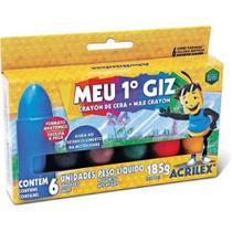 Giz De Cera Com 6 Cores Meu 1 Giz Acrilex