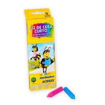 Giz de Cera Curto Acrilex c/ 15 cores 09215