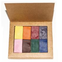 Giz De Cera De Abelha Apiscor Blocos Waldorf Caixa 8 Cores