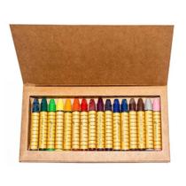 Giz de cera de abelha bastão caixa com 16 cores