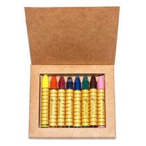 Giz de cera de abelha bastão caixa com 8 cores