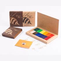 Giz De Cera De Abelha Bloco Kit Com 12 Cores Sortidas