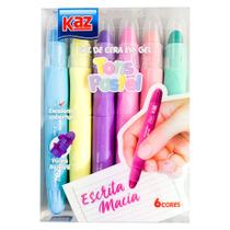 Giz de Cera em Gel 06 Cores Com Ponta Retrátil - 3 Modelos Giz de Cera em Gel 06 Cores Com Ponta Retrátil - 3 Modelos