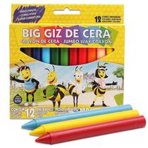 Giz de Cera Escolar BIG 12 Cores Acrilex Desenho Pinturas