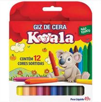 Giz de Cera Fino 12 Cores Koala
