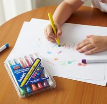 Giz De Cera Gel Super Macio Retrátil Com Carimbo 12 Cores Giz De Cera Gel Super Macio Retrátil Com Carimbo 12 Cores