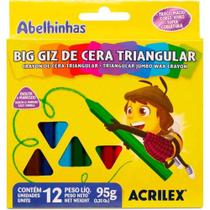 Giz de Cera Gizao 12CORES BIG GIZ Triangular