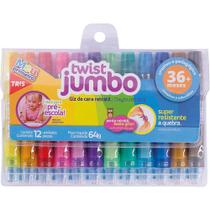 Giz de Cera Gizão Retrátil TWIST Jumbo 12 Cores