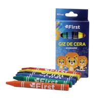 Giz de Cera Grosso Longo 6 Cores 48g Uso Escolar Giz de Cera Grosso Longo 6 Cores 48g Uso Escolar