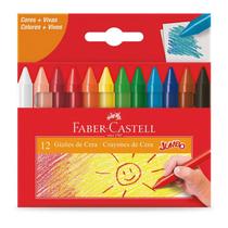 Giz de Cera Jumbo - 12 Cores - Faber Castell Giz de Cera Jumbo - 12 Cores - Faber Castell