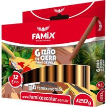 Giz de Cera Jumbo 12 Cores TONS de Pele RED.120G PCT.C/06