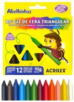 Giz de Cera Jumbo 12 Cores Triangular Big - Acrilex