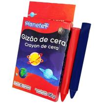Giz de Cera Jumbo 6 Cores Pacote com 12 Unidades