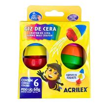 Giz de Cera Jumbo Formato Foguete 60g - Acrilex