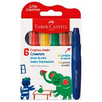 Giz de Cera Jumbo Supermacio Little Creatives 6 Cores - Faber-Castell Giz de Cera Jumbo Supermacio Little Creatives 6 Cores - Faber-Castell