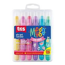 Giz De Cera Jumbo Tris Retratil Gel 6 Tons Paste