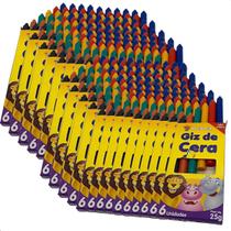 Giz De Cera Kit 100 Cxs Pequenas Lembrancinha Atacado Escolar