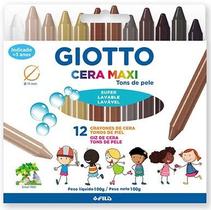 Giz de Cera Maxi Tons de Pele Giotto - 12 Cores Giz de Cera Maxi Tons de Pele Giotto - 12 Cores