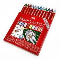 Giz de Cera Metálico 12 cores Faber Castell