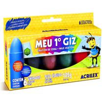 Giz de cera meu 1 giz 6 cores Acrilex