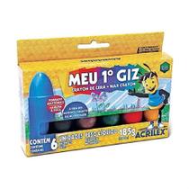 Giz de Cera Meu Primeiro Giz Abelinhas 6 Cores Acrilex Ref. 09506 Giz de Cera Meu Primeiro Giz Abelinhas 6 Cores Acrilex Ref. 09506