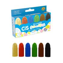 Giz de Cera Meu Primeiro Giz Com 6 Cores Cis