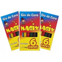 Giz de Cera para Colorir 24g - 06 unidades - Magix - Rizzo Embalagens Giz de Cera para Colorir 24g - 06 unidades - Magix - Rizzo Embalagens