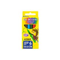 Giz de Cera para Desenho 06 Cores Acrilex 24grs