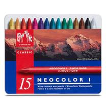 Giz de Cera Pastel Caran D'Ache Neocolor I 15 Cores