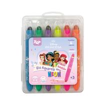 Giz de Cera Princesas Retrátil Aquarela Neon - Dac