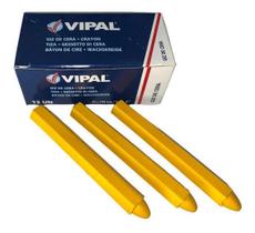 Giz de Cera Profissional Borracheiro Amarelo Caixa C/ 12 Pçs