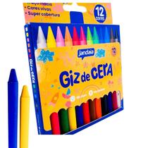 Giz de Cera Redondo 12 Cores Jandaia Giz de Cera Redondo 12 Cores Jandaia