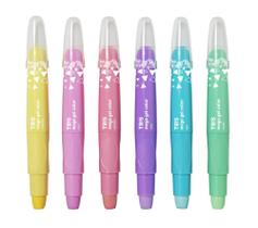 Giz de Cera Retrátil 6 Cores Pastel Mega Gel Color - Tris