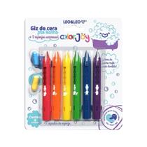 Giz de Cera Retrátil Banho 6 Cores LEO&LEO