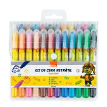 Giz de Cera Retrátil - Blister com 12 Cores - Brw