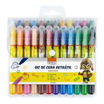 Giz de Cera Retrátil - Blister com 24 Cores