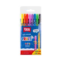 Giz De Cera Retratil Fruits Cheirinho De Frutas 8 Cores Tris