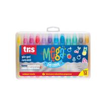 Giz de Cera Retrátil Tris Mega Gel Metálico 12 Cores Giz de Cera Retrátil Tris Mega Gel Metálico 12 Cores