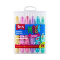 Giz de Cera Retrátil Tris Mega Gel Pastel Com Cheiro 06 Cores Giz de Cera Retrátil Tris Mega Gel Pastel Com Cheiro 06 Cores