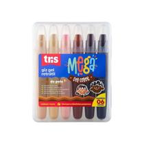 Giz de Cera Retrátil Tris Mega Gel Tons de Pele 06 Cores Giz de Cera Retrátil Tris Mega Gel Tons de Pele 06 Cores