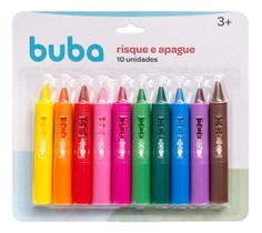 Giz de Cera Risque e Apague com 10 Unidades - Buba Giz de Cera Risque e Apague com 10 Unidades - Buba