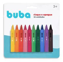Giz de Cera Risque e Apague com 10 Unidades - Buba Giz de Cera Risque e Apague com 10 Unidades - Buba