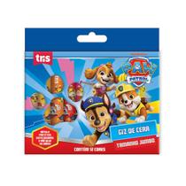 Giz de Cera Tamanho Jumbo 12 Cores Patrulha Canina Tris Giz de Cera Tamanho Jumbo 12 Cores Patrulha Canina Tris