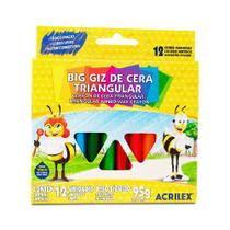 Giz de Cera Triangular 12 cores Acrilex