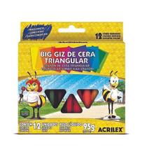 Giz De Cera Triangular 12 Cores Acrilex